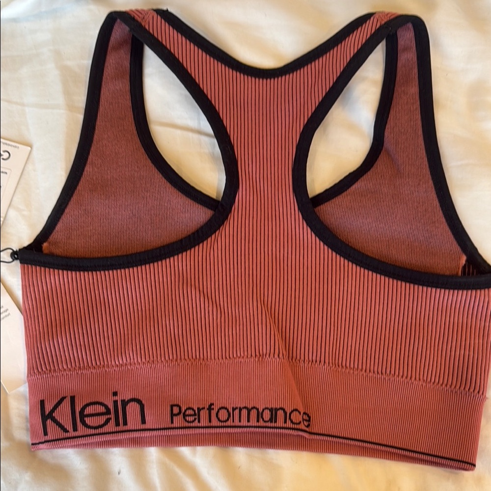 Calvin Klein Women's Ribbed Sports Bra - Rust - Picture 3 of 3